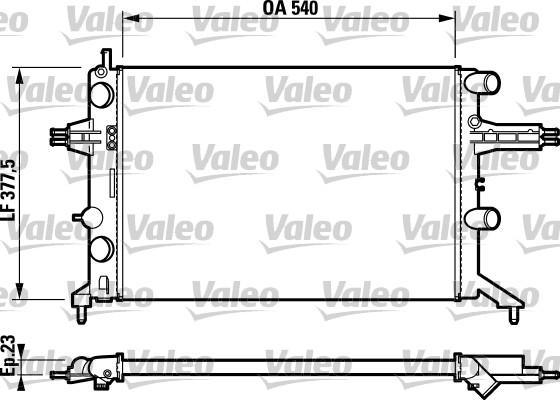 Valeo 732723 - Радиатор, охлаждение двигателя autospares.lv