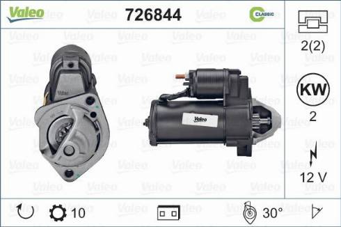 Valeo 726844 - Стартер autospares.lv