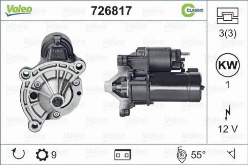 Valeo 726817 - Стартер autospares.lv