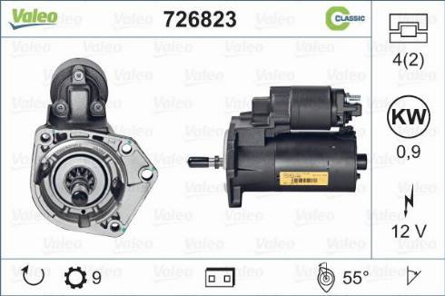 Valeo 726823 - Стартер autospares.lv