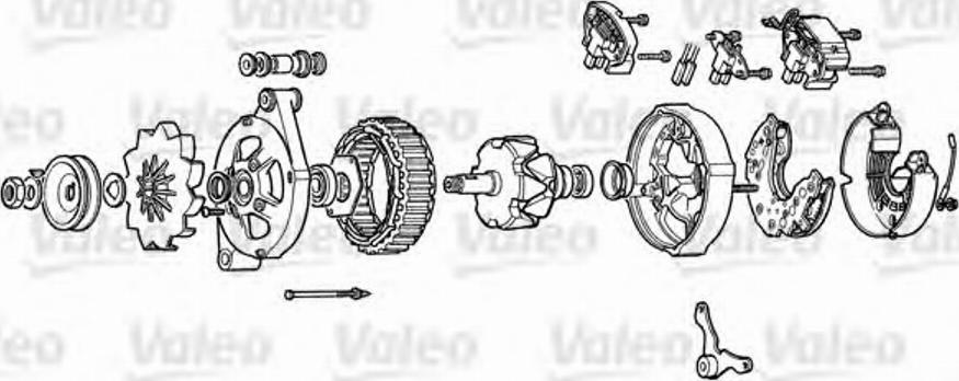 Valeo A13N55M - Регулятор напряжения, генератор autospares.lv