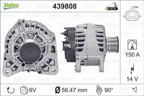 Valeo FG15T056 - Генератор autospares.lv