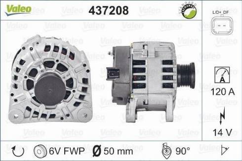 Valeo SG12B123 - Генератор autospares.lv