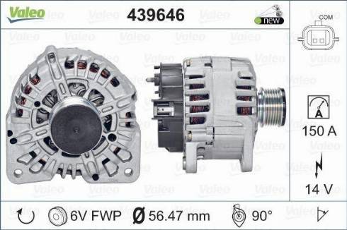 Valeo TG15C146 - Генератор autospares.lv