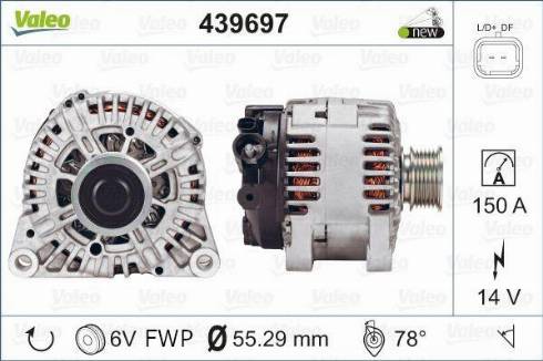 Valeo TG15C154 - Генератор autospares.lv