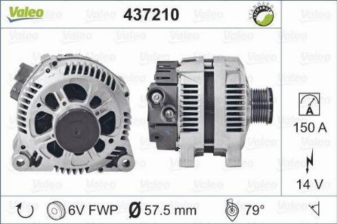 Valeo TG15C116 - Генератор autospares.lv