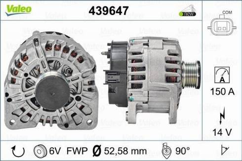 Valeo TG15C128 - Генератор autospares.lv