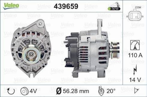 Valeo TG10B025 - Генератор autospares.lv