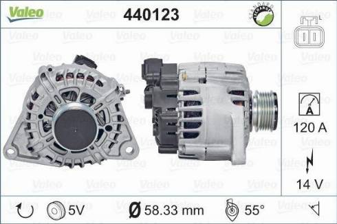 Valeo TG12C033 - Генератор autospares.lv