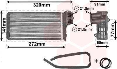 Van Wezel 40006199 - Теплообменник, отопление салона autospares.lv