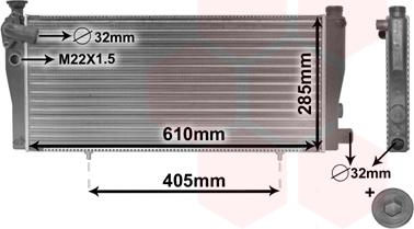 Van Wezel 40002099 - Радиатор, охлаждение двигателя autospares.lv