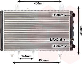 Van Wezel 40002081 - Радиатор, охлаждение двигателя autospares.lv