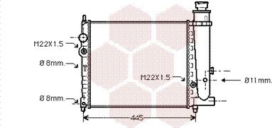 Van Wezel 40002073 - Радиатор, охлаждение двигателя autospares.lv