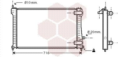 Van Wezel 40002196 - Радиатор, охлаждение двигателя autospares.lv