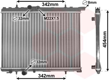 Van Wezel 40002190 - Радиатор, охлаждение двигателя autospares.lv