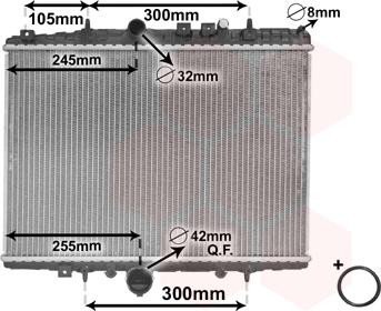 Van Wezel 40002198 - Радиатор, охлаждение двигателя autospares.lv