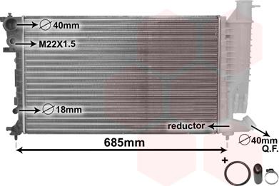 Van Wezel 40002140 - Радиатор, охлаждение двигателя autospares.lv