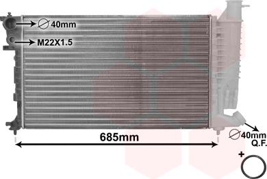 Van Wezel 40002141 - Радиатор, охлаждение двигателя autospares.lv