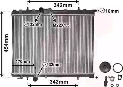 Ava Quality Cooling PEA2189 - Радиатор, охлаждение двигателя autospares.lv