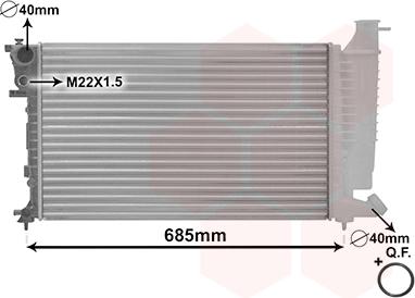 Van Wezel 40002137 - Радиатор, охлаждение двигателя autospares.lv