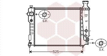 Van Wezel 40002124 - Радиатор, охлаждение двигателя autospares.lv