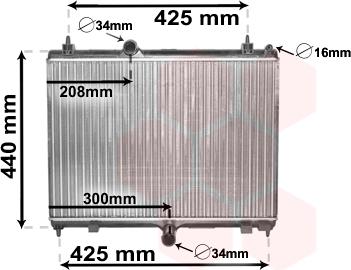 Van Wezel 40002358 - Радиатор, охлаждение двигателя autospares.lv