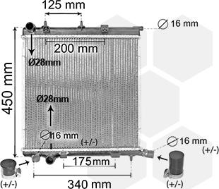 Van Wezel 40002368 - Радиатор, охлаждение двигателя autospares.lv