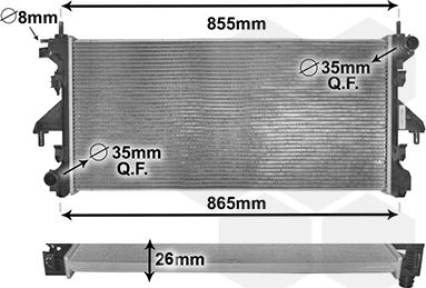 Van Wezel 40002309 - Радиатор, охлаждение двигателя autospares.lv