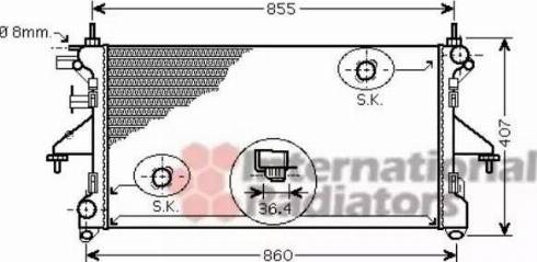 Van Wezel 40002305 - Радиатор, охлаждение двигателя autospares.lv