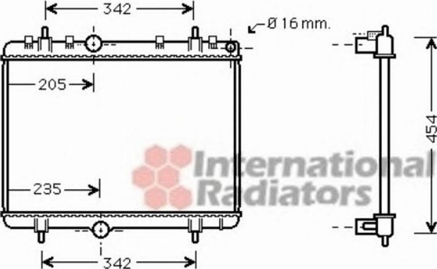 Van Wezel 40002330 - Радиатор, охлаждение двигателя autospares.lv