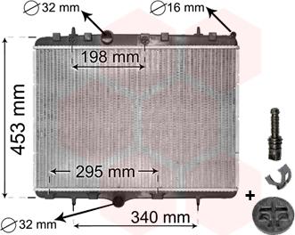 Van Wezel 40002255 - Радиатор, охлаждение двигателя autospares.lv