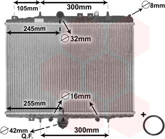 Van Wezel 40002201 - Радиатор, охлаждение двигателя autospares.lv