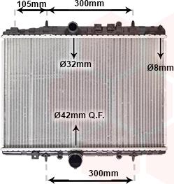 Van Wezel 40002208 - Радиатор, охлаждение двигателя autospares.lv