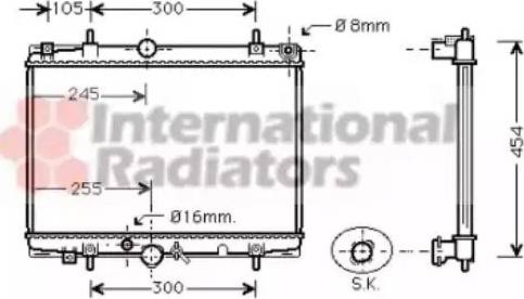 Van Wezel 40002213 - Радиатор, охлаждение двигателя autospares.lv