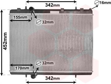 Van Wezel 40002281 - Радиатор, охлаждение двигателя autospares.lv