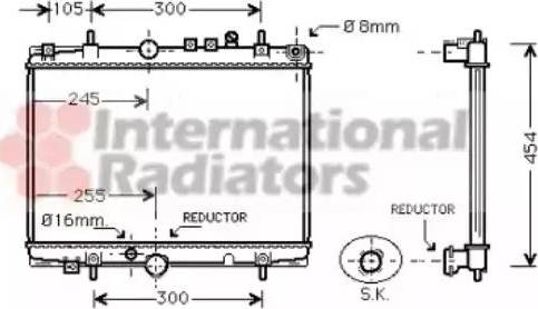 Van Wezel 40002235 - Радиатор, охлаждение двигателя autospares.lv