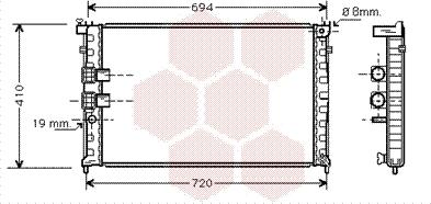 Van Wezel 40002231 - Радиатор, охлаждение двигателя autospares.lv