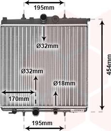 Van Wezel 40002224 - Радиатор, охлаждение двигателя autospares.lv