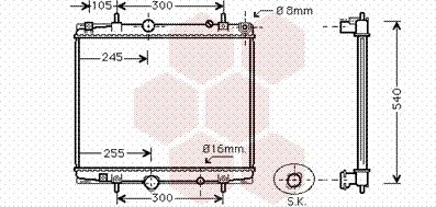 Van Wezel 40002274 - Радиатор, охлаждение двигателя autospares.lv