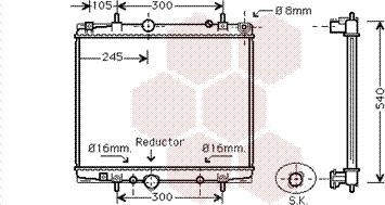 Van Wezel 40002276 - Радиатор, охлаждение двигателя autospares.lv