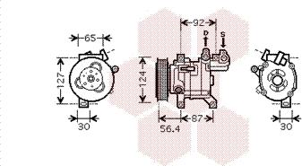 Van Wezel 4000K318 - Компрессор кондиционера autospares.lv