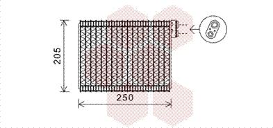 Van Wezel 4000V352 - Испаритель, кондиционер autospares.lv