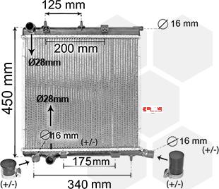 Van Wezel 40012368 - Радиатор, охлаждение двигателя autospares.lv