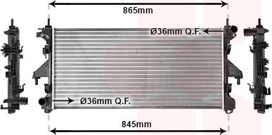 Van Wezel 40012305 - Радиатор, охлаждение двигателя autospares.lv