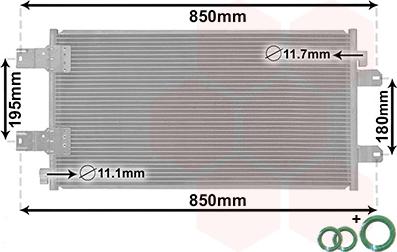 Van Wezel 43005443 - Конденсатор кондиционера autospares.lv