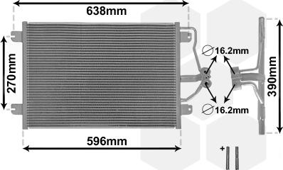 Van Wezel 43005256 - Конденсатор кондиционера autospares.lv