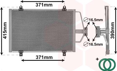 Van Wezel 43005201 - Конденсатор кондиционера autospares.lv