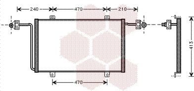 Van Wezel 43005278 - Конденсатор кондиционера autospares.lv