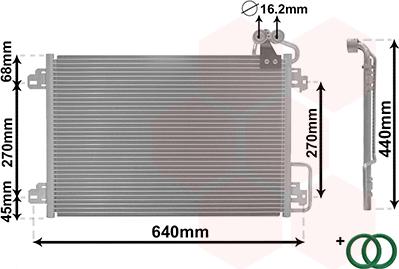 Van Wezel 43005273 - Конденсатор кондиционера autospares.lv