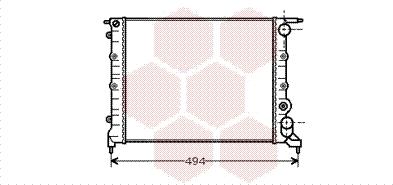 Van Wezel 43002043 - Радиатор, охлаждение двигателя autospares.lv